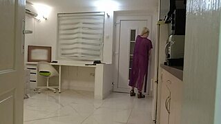 cute delivery guy returns with flowers for her eager blowjob