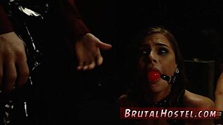 Bound teen squirts wildly on extreme BDSM holiday machine fuck session