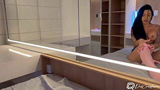 Drii Cordeiro massages her wet pussy then takes a mouthful creampie pov