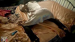 amateur slut in satin corset panties doggy pov blowjob ass lick 😈🍑💦