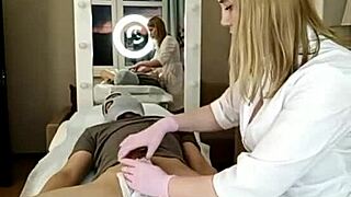 watch her shave big cock pubis and anus on all fours