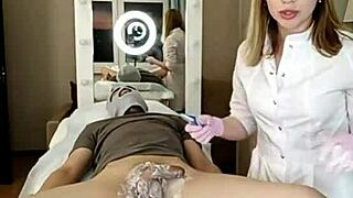 watch her shave big cock pubis and anus on all fours