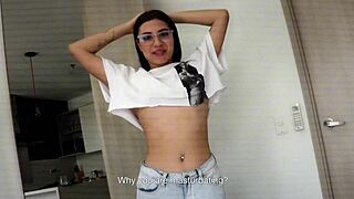 Real Amateur Latina Stepdaughter Deepthroated and Doggystyled Roughly by Dom