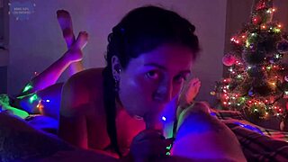 stepsister strokes cock then delivers epic head