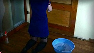 Ever dreamed of mrs lazinski as your submissive short-haired mature maid in stockings?