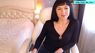 Helga Muah Teases Nipples and Fingers Clit in Lingerie Strip