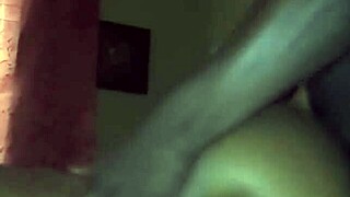 Freaky Petite Ebony Midget Bends for Sloppy BBC Cowgirl and Cum!