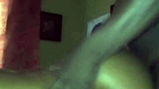 Freaky Petite Ebony Midget Bends for Sloppy BBC Cowgirl and Cum!