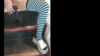 i rub dildo with big ass latina friend then take her huge cock pounding