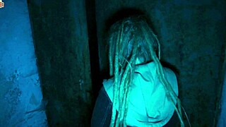 bound slut faces erotic halloween monster in house of madness