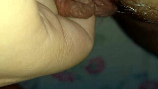 Watch her big hairy latina clit pulse and tease