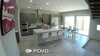 Damn this thick dick stretches my tight pussy wide open pov!