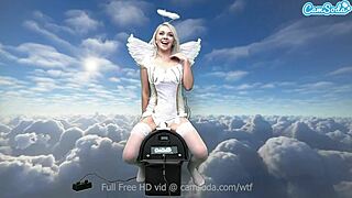 Wow Ava Sinclaire's heavenly body rides sybian machine wild 😍🔥💦