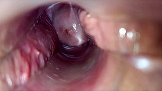 vagina throbs with intense pulsating orgasm close up