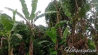 college students fuck big cock big tits outdoors in bush cowgirl squirting frenzy 😈🍆💦