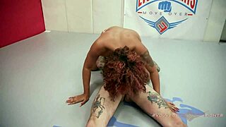 daisy ducati and ruckus fuck dirty on wrestling mat...