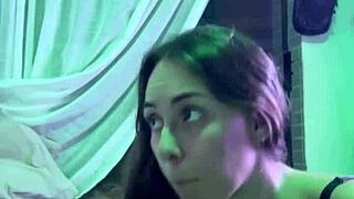 cute homemade latina neighbor milf cunhada gets oiled creampie from big cock next door