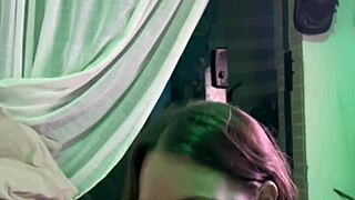 cute homemade latina neighbor milf cunhada gets oiled creampie from big cock next door