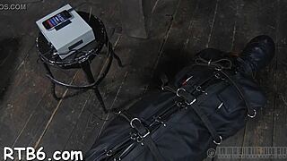 upside down hottie nipples clipped hard during pussy pounding!