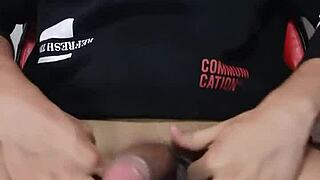 amateur dude moans on chaturbate watching big cock porn till explosive shaking orgasm