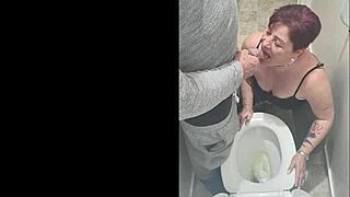 rank amateur milf's toilet piss play goes wrong repeatedly