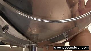 Cute Euro Chick Squirts Orgasm In Giant Glass Balloon