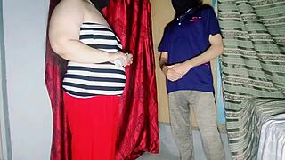 muslim bbw begs office guy for anal meter fuck in doggy hindi moans