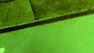 stripping naked to stroke monster cock in public toilet