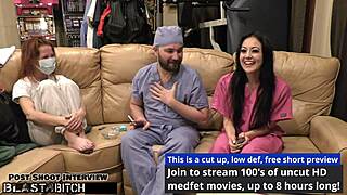 Patient blasts nurse blaire celeste with jizz during backstage hospital deepthroat