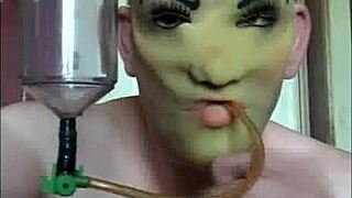 bisexual masked piss lover BEGS for your hot swallow humiliation closeup