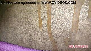 I leave my creamy ebony shaved pussy and big ass out for tenant to pay rent with creampie interracial