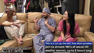 Patient blasts nurse blaire celeste with jizz during backstage hospital deepthroat