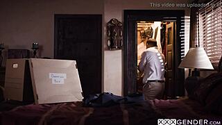 Ariel x shemale gulps big dick before hardcore anal destruction