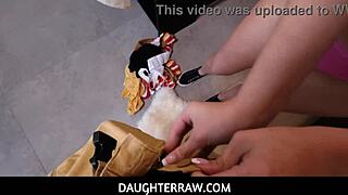 Madison Summers Petite Blonde Stepdaughter Deepthroats and Fucks