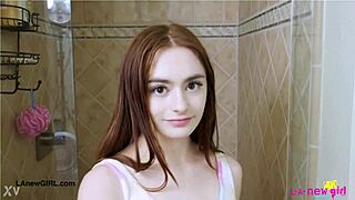 Showering as cute teen slut feels so naughty and fresh