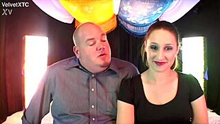 Riding her big ass cameltoe during steamy intro chat