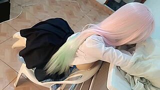 that big ass college coed gets pounded doggy in pov cosplay on the bed