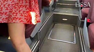 hey, watch this hot latina flash and rub on bus?