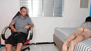 Excited Half-Sister Exposes Her Ass To Tease Half-Brother Into Forbidden Lust