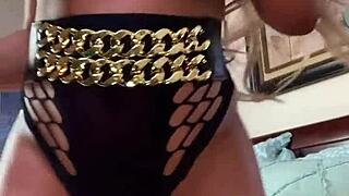 busty ebony nyla storm twerks big booty while pussy vibrates