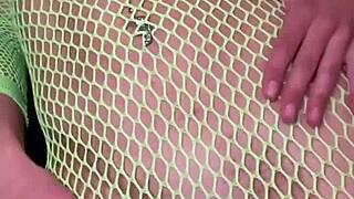 Nadia Diamo's hot latina ass twerkin slow-mo in fishnets got me mesmerized!