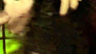 brunette latina gags hard sloppy deepthroat natural tits