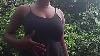 Curvy housewife workouts entertain compound guys generously outdoors