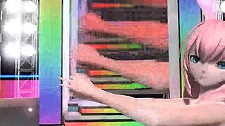 Megurine Luka Vocaloid nude bunny costume reveals big tits ass