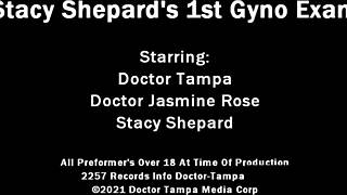 stacy shepard spreads shaved pussy for dr tampa's first gyno exam?