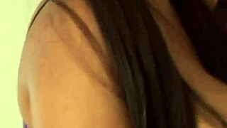 diamond strips purple corset flaunting her huge latina tits and curves