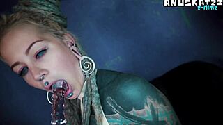 skinny tattooed teen fingers her ass and fists gaping until squirting prolapse in solo play