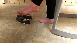 candid hidden feet captured up close