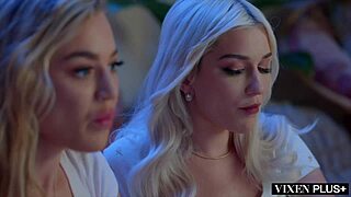 skye and blake's voluptuous hairy pussies lead to hot lesbian scissoring fun