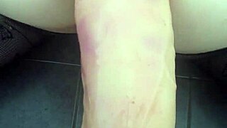 ass stretched wide open by massive dildo